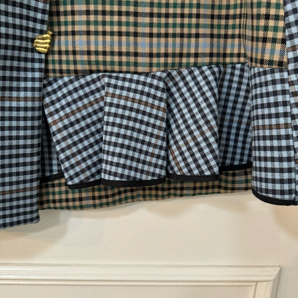 Brogger checkered mini skirt with hand buttons, large - Picture 9 of 16